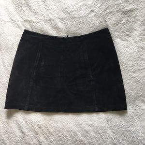 Suede mini skirt. Great w/boots, heels, flats!